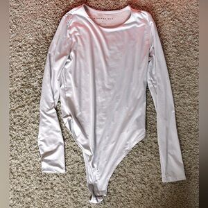 Aeropostale White Long Sleeve Bodysuit